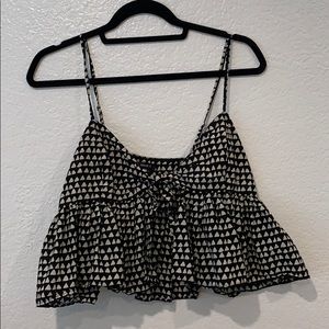 Flowy open front top